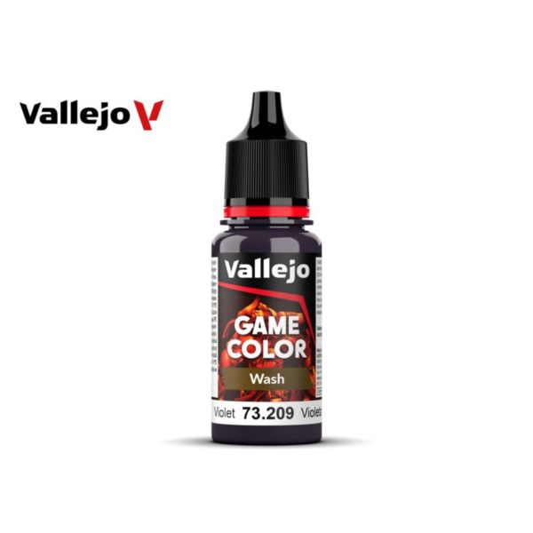 Acrylicos Vallejo AV水漆 遊戲色彩 Game Color 73209 紫色（漬洗漆） Violet 
