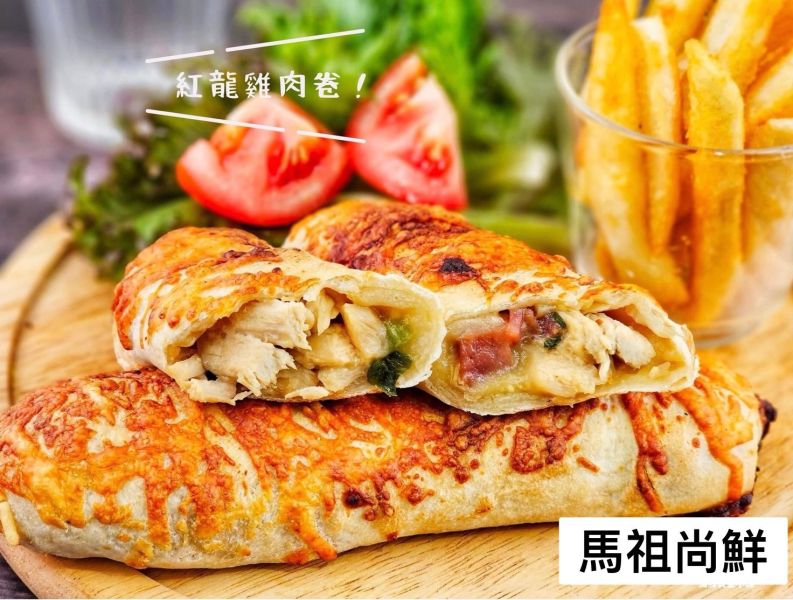 紅龍雞肉捲８入／每捲150g   每包330元  【包裝規格】: 每包1.2KG(8條) 