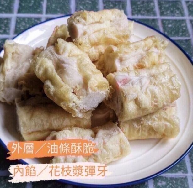 澎湖花枝鑲油條每包190元每包300g(2條) 