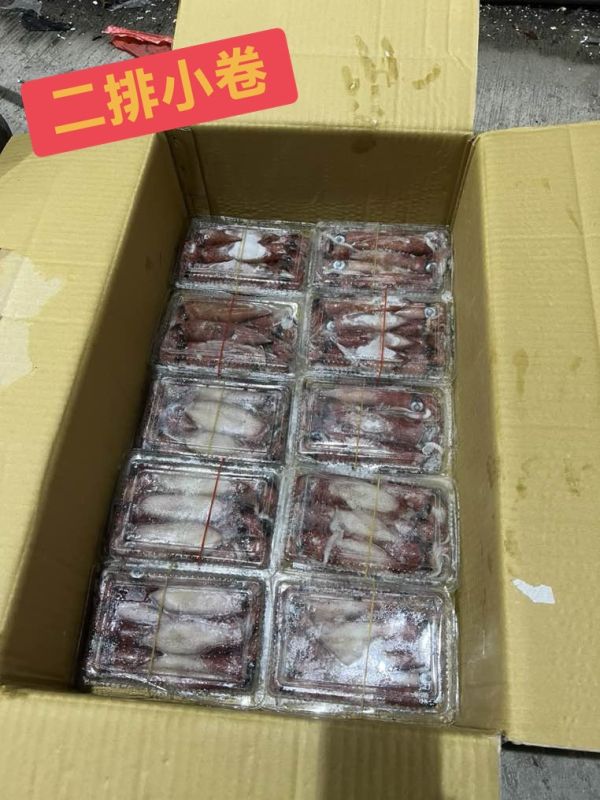 活凍生小卷二排每盒130元  規格(約300g/約12隻) 
