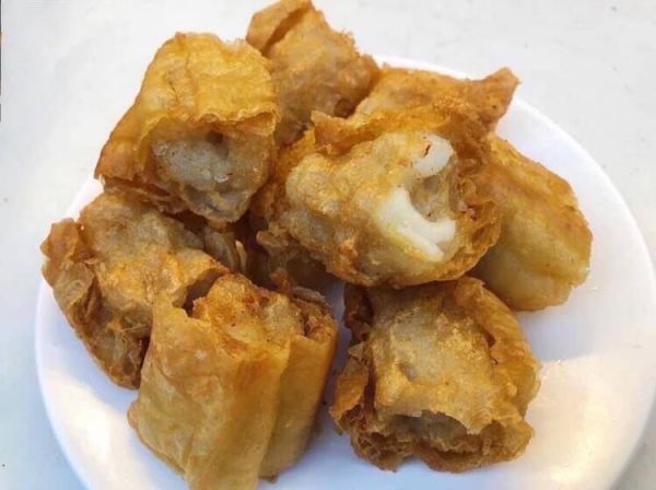 澎湖花枝鑲油條每包190元每包300g(2條) 