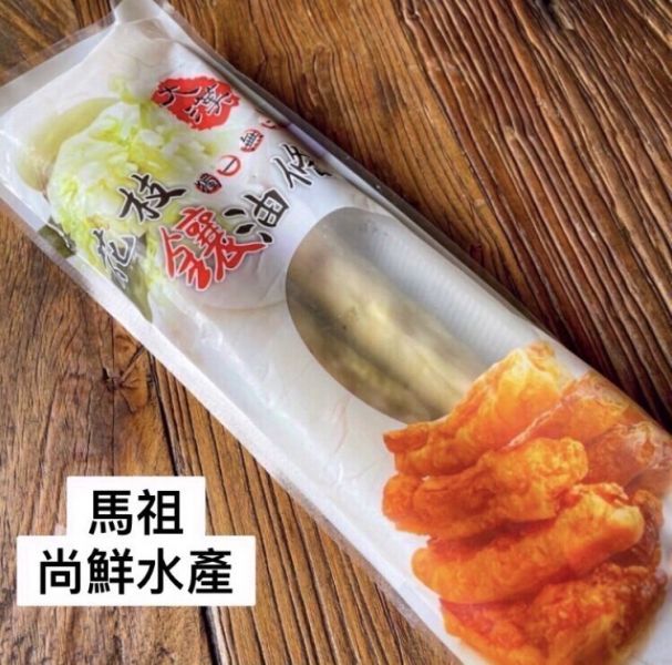 澎湖花枝鑲油條每包190元每包300g(2條) 