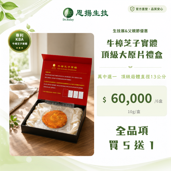 頂級大圓片禮盒（10g/片.盒） 專利KBA,大菇片,禮盒,牛樟芝,子實體,養生雞湯,養生酒,養生茶,直徑13cm,送禮兩相宜,90天安全試驗,TFDA備查函