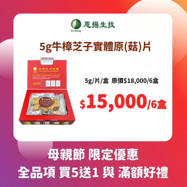 5g牛樟芝子實體原(菇)片（5g/袋.盒） 