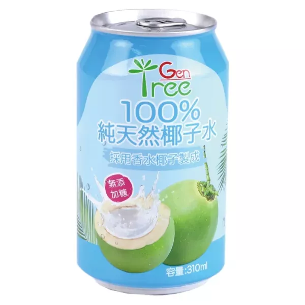試蔬看｜GenTree金樹100%椰子水310ml 