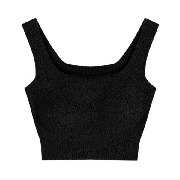 大奶有胸墊 羊羔絨保暖背心 