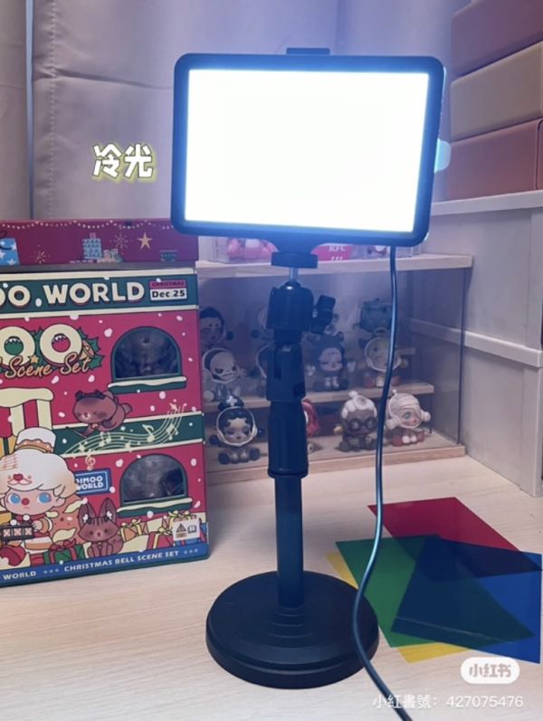 送手機支架+4張色片♡神級自拍補光燈 