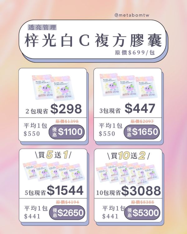 MetaBom 梓光白C膠囊（透亮管理） 