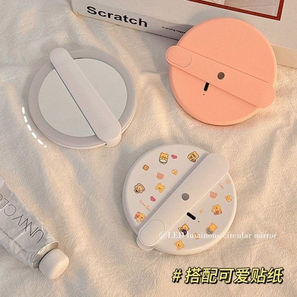 手持旋轉LED化妝鏡 