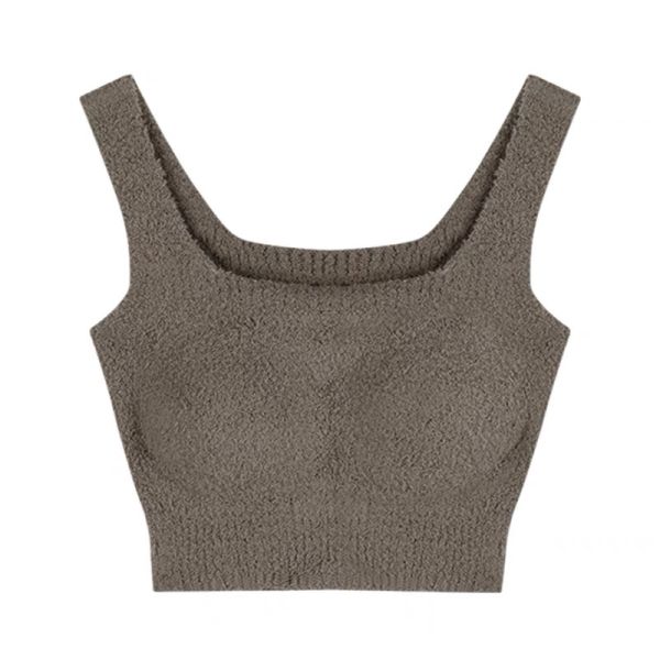 大奶有胸墊 羊羔絨保暖背心 