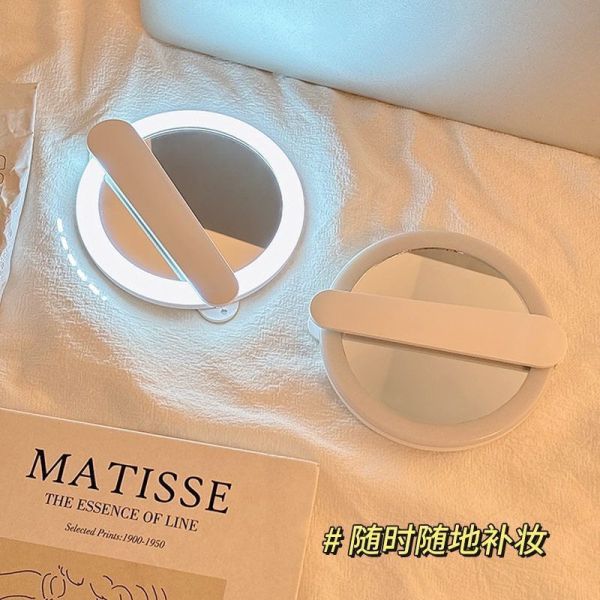 手持旋轉LED化妝鏡 