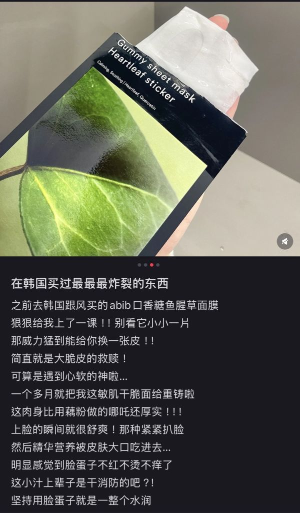 豆肌修復-Abib口香糖魚腥草面膜 