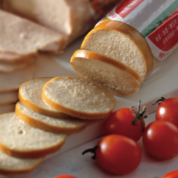 松珍 沐峯火腿 (奶素) 肉質紅潤、飽滿Q嫩 獨創手工煙燻口味，香氣十足難以忘懷～『低溫配送』 松珍沐峯火腿, 素火腿, 健康代肉, 低脂高蛋白, 無防腐劑, 奶素, 素食漢堡, 中西料理, 手工煙燻, 大豆蛋白