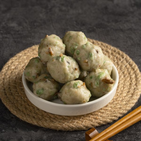普弘 素饌 翡翠香菇丸 (純素 )大包裝 3000g 咬開滿嘴菇香，Q彈有咬感『冷凍配送』 翡翠香菇丸, 素食材料, 冷凍配送, 口感彈Q, 植物蛋白, 香菇丸, 火鍋配料, 素丸, 健康飲食, 料理推薦