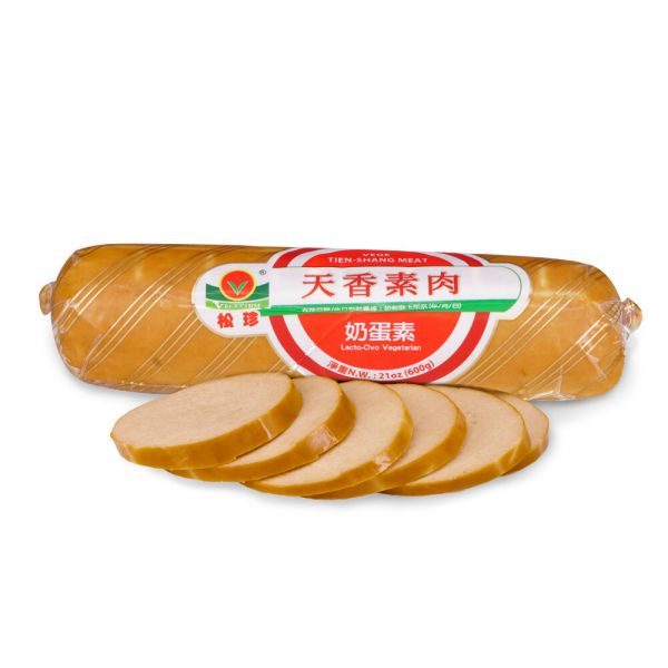 松珍-天香素肉(奶蛋素)肉質紅潤、飽滿Q嫩 獨創手工煙燻口味，香氣十足難以忘懷～ 松珍,天香素肉,松珍日本火腿,奶蛋素,淨味香素食