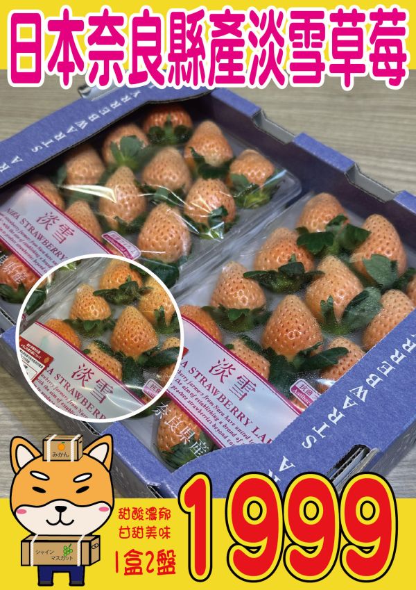 [甘甜香氣十足]日本奈良縣產淡雪草莓 日本奈良縣產淡雪草莓