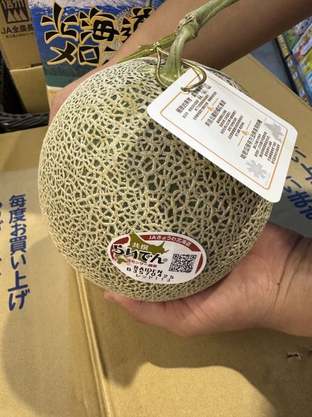 [綿軟香甜風味濃郁][專屬1入禮盒]日本北海道雷電哈密瓜 らいでんメロン 北海道雷電哈密瓜日本原裝箱