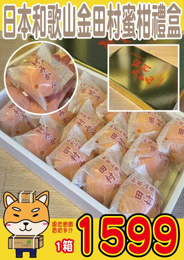 [甘甜多汁香氣十足][禮盒]日本和歌山金田村蜜柑禮盒 日本和歌山金田村蜜柑禮盒