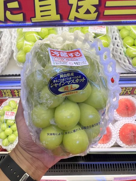 [柔和香氣清甜爽口][整串規格]日本岡山晴王麝香葡萄 シャインマスカット 日本長野麝香葡萄