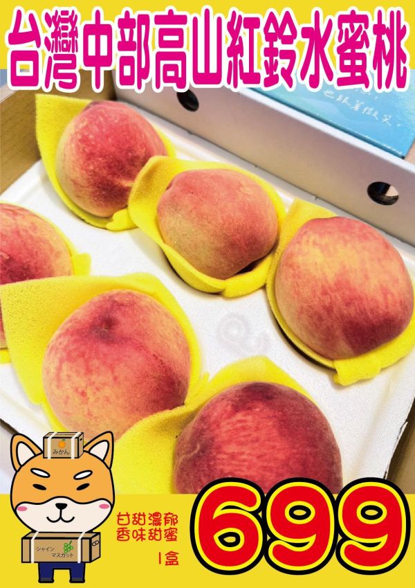 [香氣豐富細緻甘甜]台灣中部高山紅鈴水蜜桃 台灣中部高山紅鈴水蜜桃