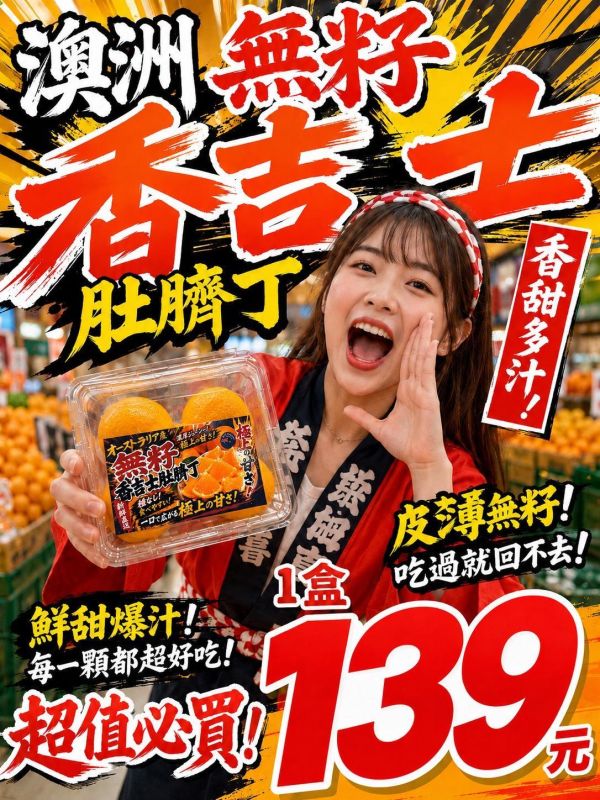 [清爽美味]澳洲無籽肚臍丁 香吉士 肚丁 臍橙 Navel Orange 