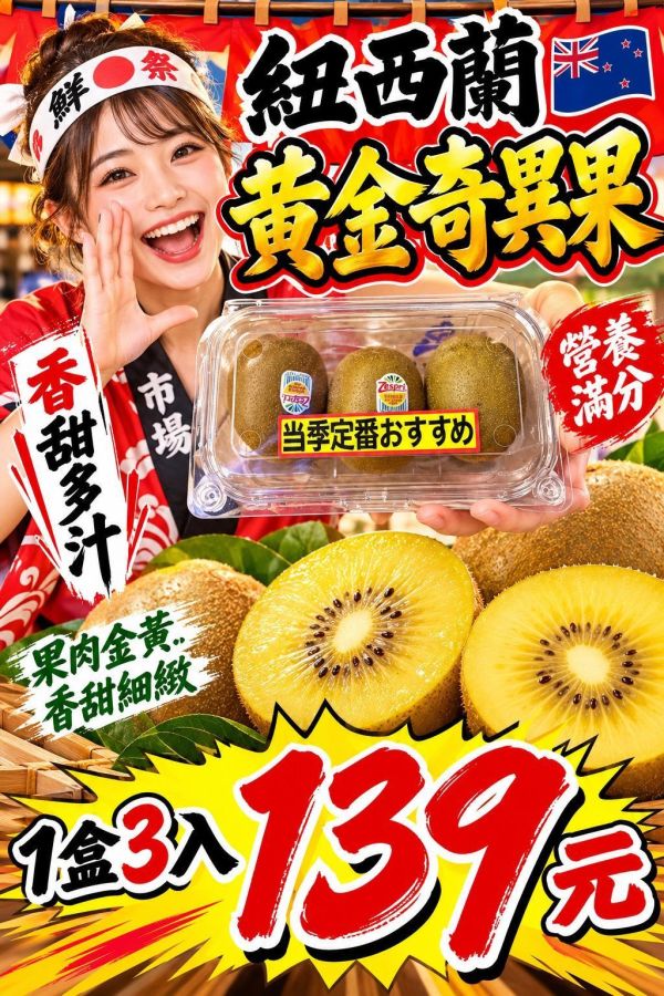 [營養滿滿][#25嚐鮮盒]Zespri紐西蘭黃金奇異果 Zespri SunGold Zespri紐西蘭黃金奇異果,Zespri SunGold,金奇異果,維他命C,維生素C,健康水果