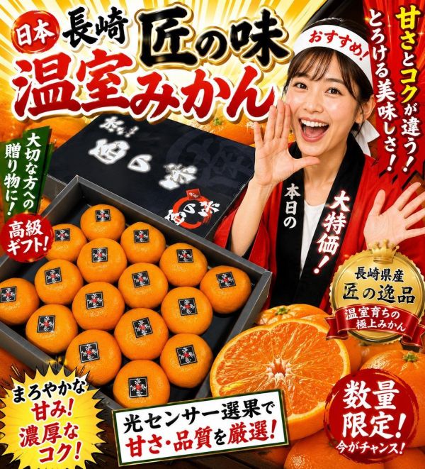 [營養滿滿]長崎匠之味溫室蜜柑 長崎匠之味溫室蜜柑