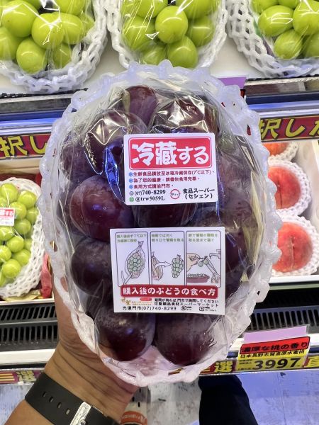 [甘醇濃郁無籽][整串規格]日本岡山貓眼葡萄 比歐內葡萄 ピオーネ ニューピオーネ 貓眼葡萄,巨峰葡萄