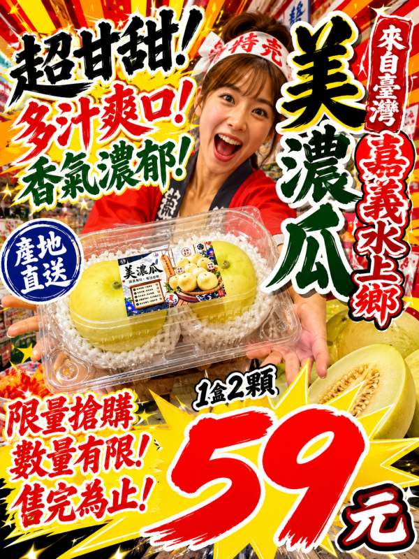[營養滿滿]臺灣嘉義縣水上鄉美濃瓜 瓜