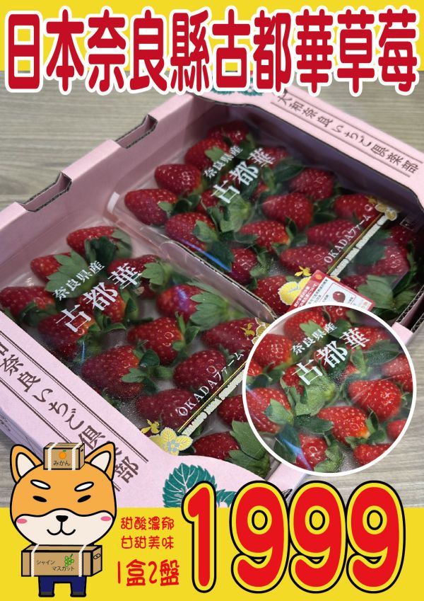 [隨機入數出貨]日本奈良草莓 奈良産いちご 古都華 日本奈良草莓 奈良産いちご 古都華
