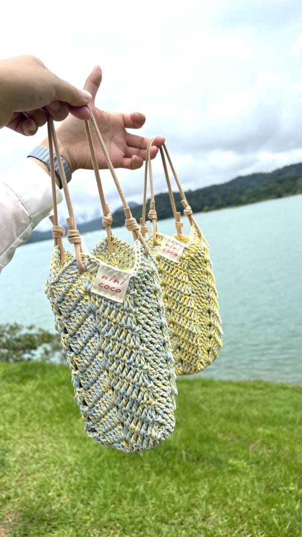 現貨 撞色飲料袋 小手提 