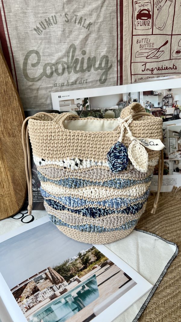 現貨 加大版秋浪包 藍色海灣 