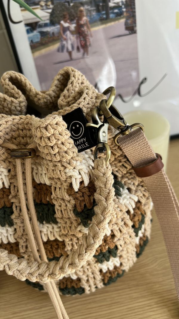 現貨 拐杖糖兩用束口包 森林綠 