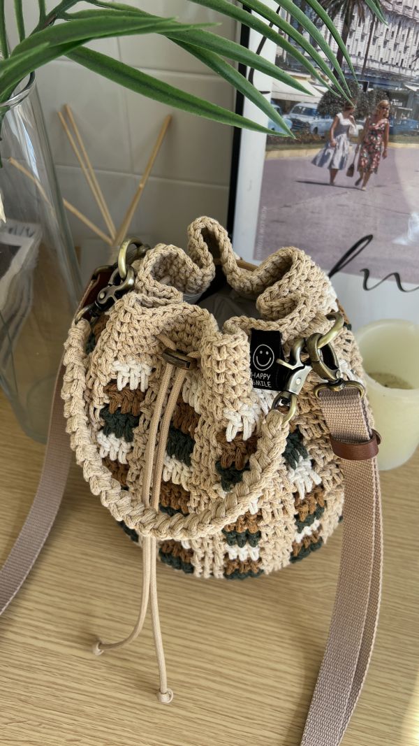 現貨 拐杖糖兩用束口包 森林綠 