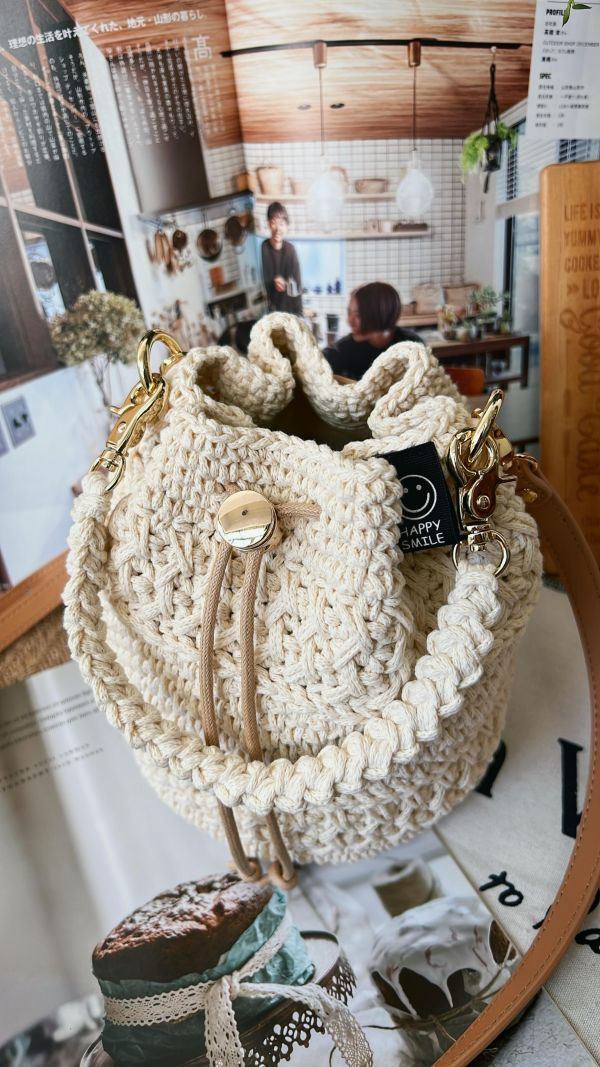 現貨 全鉤織兩用包 兩色 