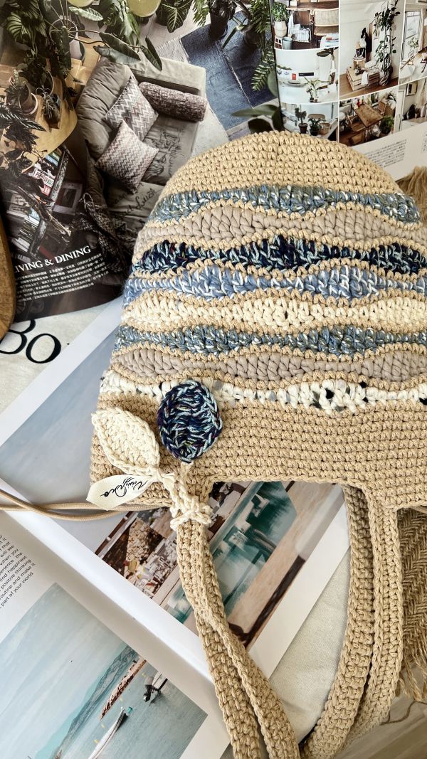 現貨 加大版秋浪包 藍色海灣 