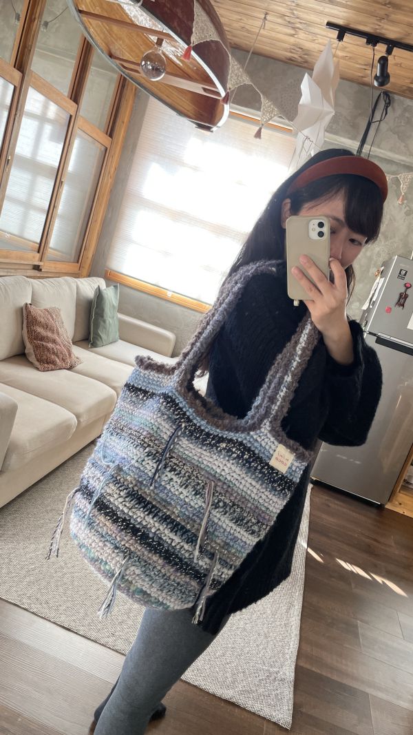 現貨 大泡泡流浪包 藍灰色系 