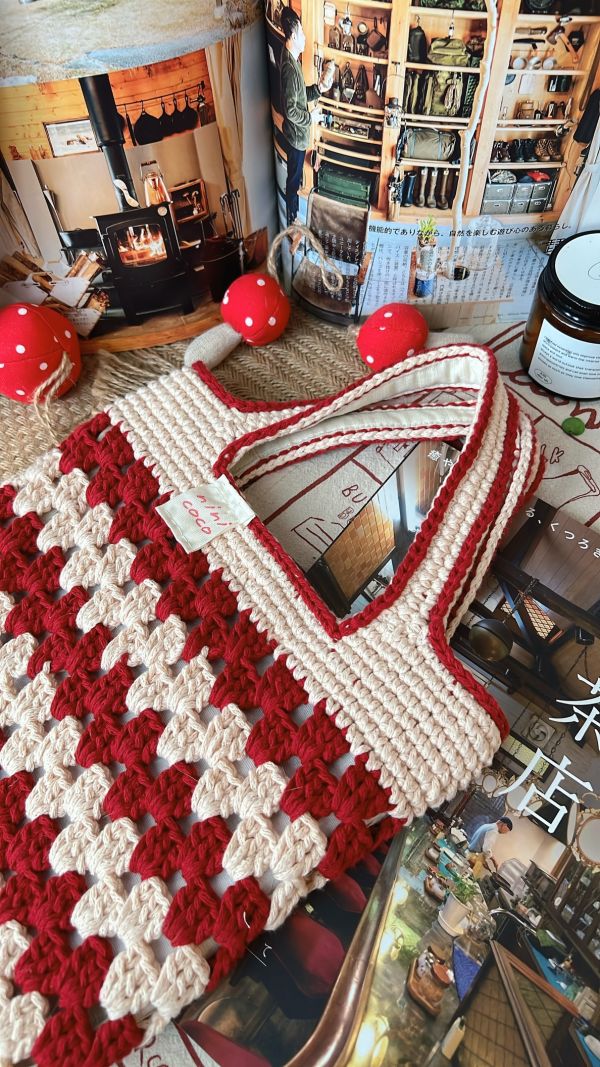 現貨 紅白小手提 