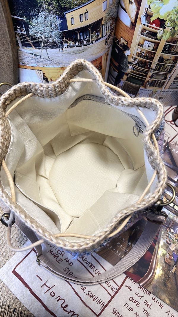 現貨 慵懶感流浪束口包 灰紫藍系 