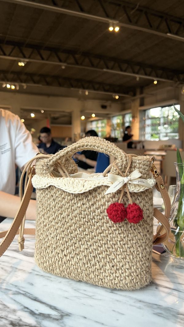 現貨 全鉤織日雜感麻線包 