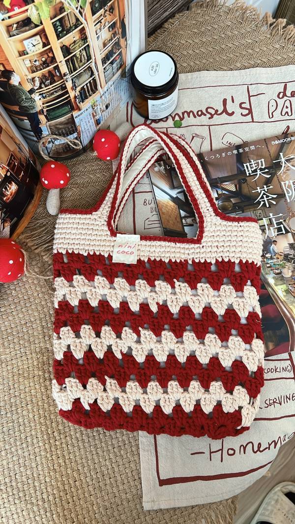 現貨 紅白小手提 