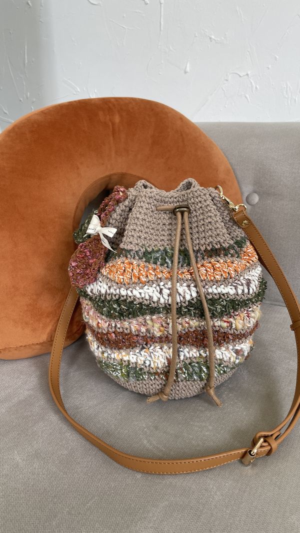 現貨 秋浪束口包 大地橘綠色 