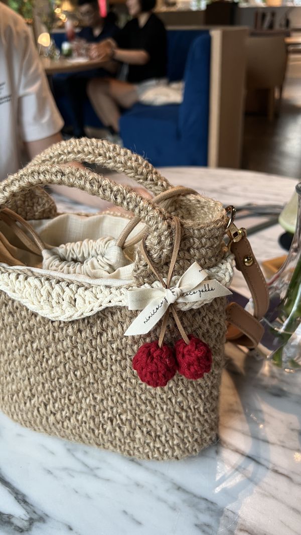 現貨 全鉤織日雜感麻線包 