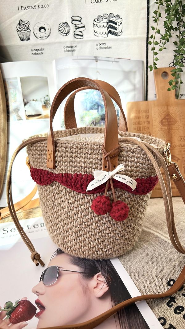 現貨 日雜感小裙擺麻線包 兩色 