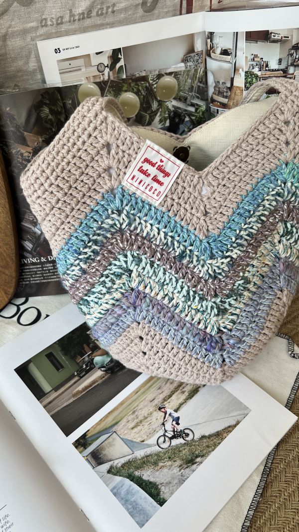 現貨 混線編織氣球包 紫羅蘭夏天 