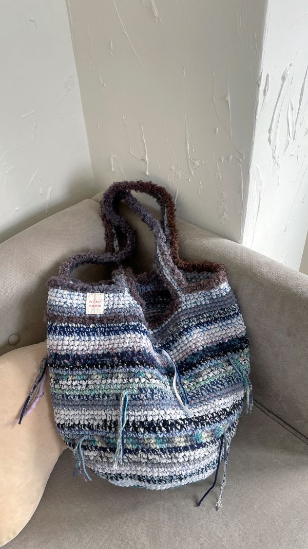 現貨 大泡泡流浪包 藍灰色系 