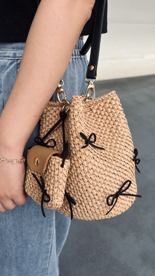 現貨 滿版蝴蝶結紙線束口包 