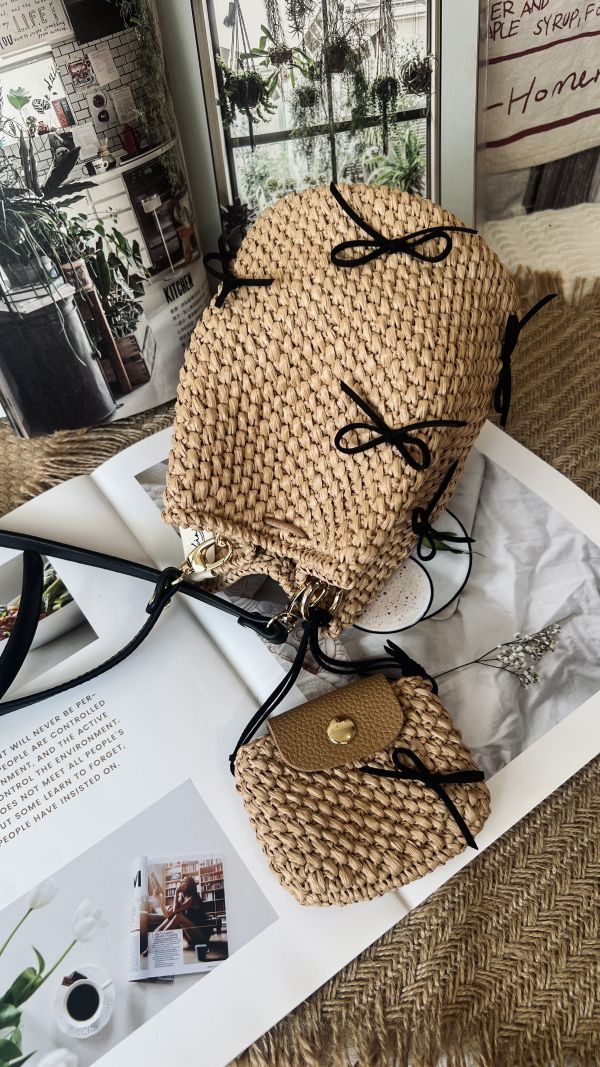 現貨 滿版蝴蝶結紙線束口包 