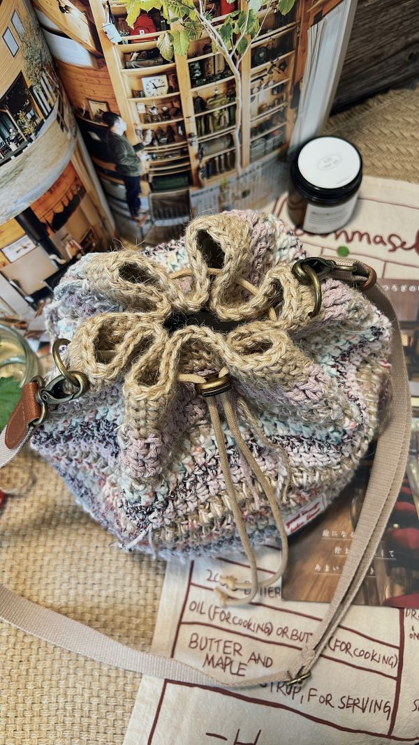 現貨 慵懶感流浪束口包 粉色系 