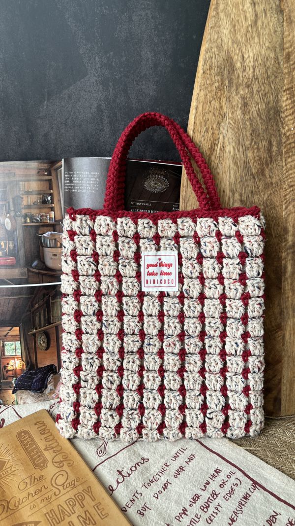 現貨 書香格子小手提 